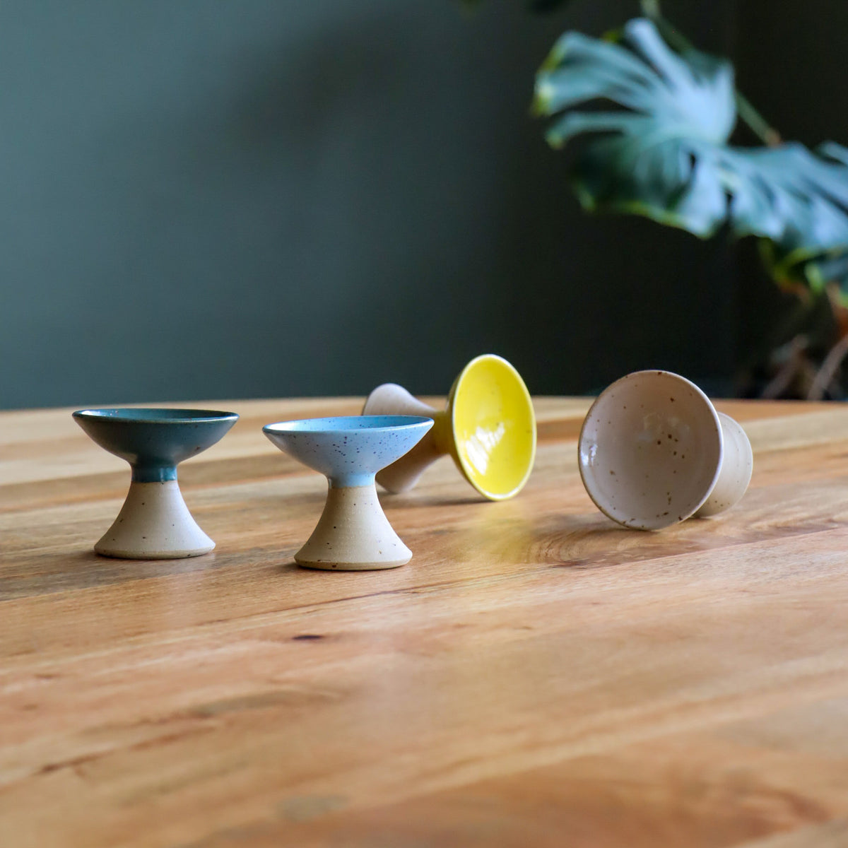 Keramik Likörschalen Handmade - Eierlikör Schleckschale
